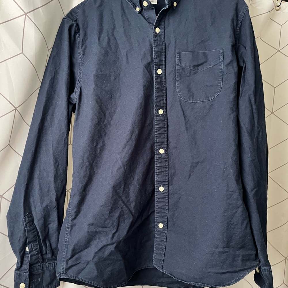 GAP Men's Navy Button-Down Shirt